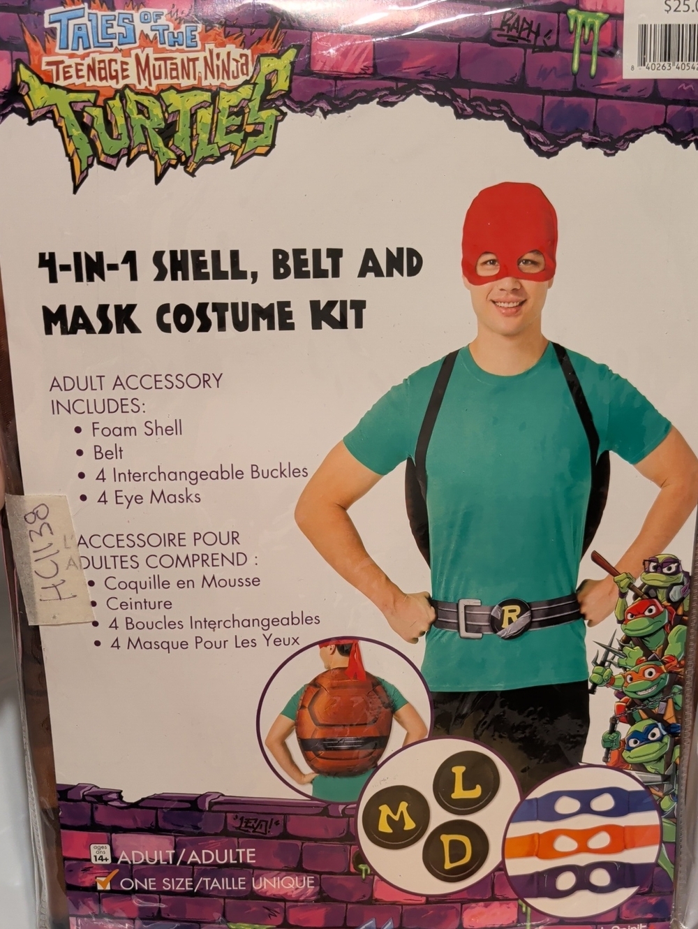 Teenage Mutant Ninja Turtles 4-in-1 Red Mask & Shell Costume Kit for Kids